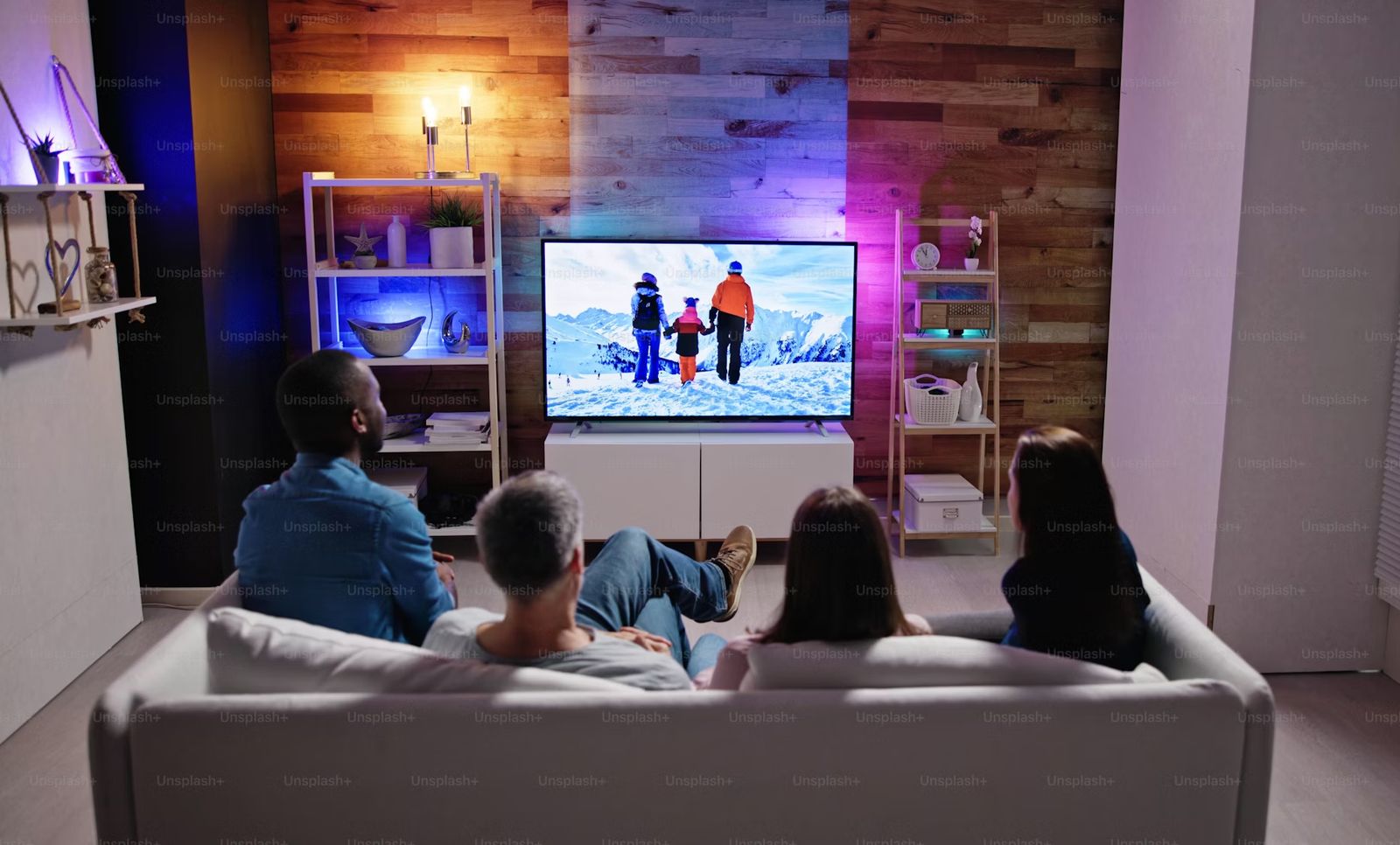 Smart TV displaying streaming app interface
